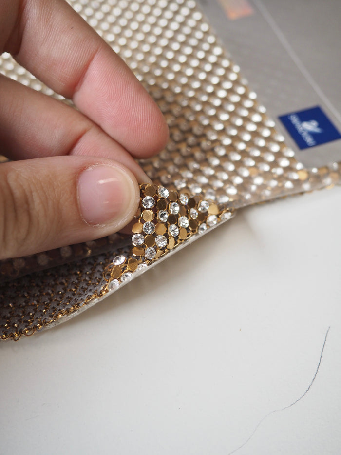 Swarovski Crystal + Gold Chainmail