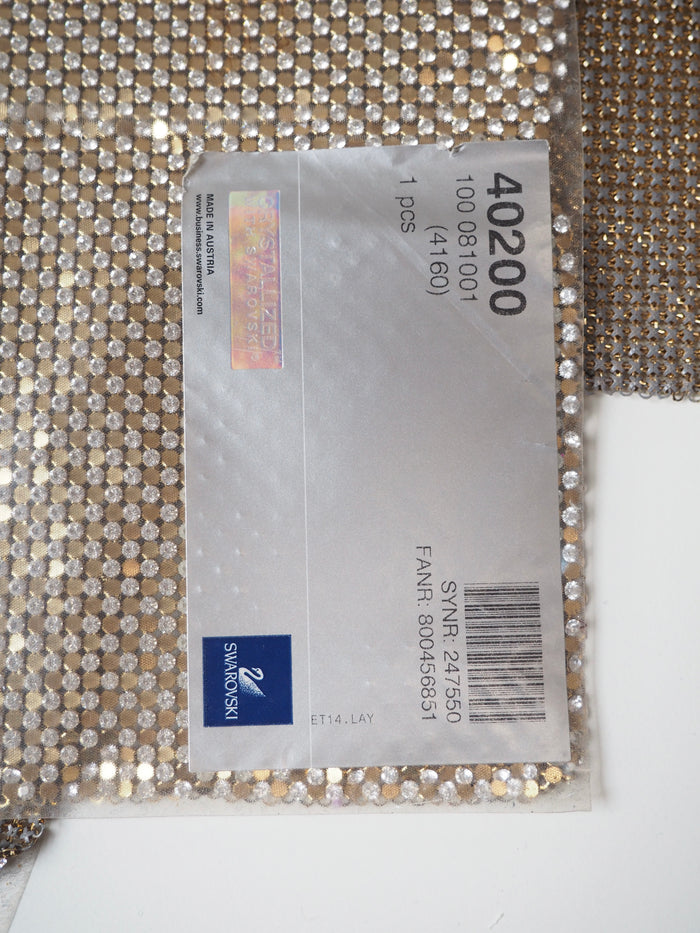 Swarovski Crystal + Gold Chainmail