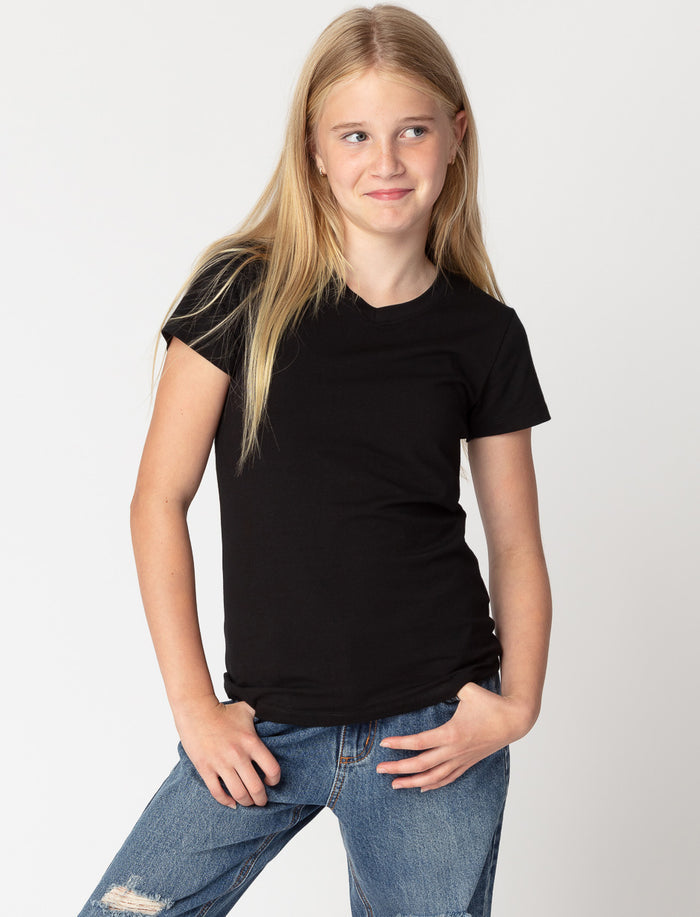 T-shirt à col en V en coton bio
