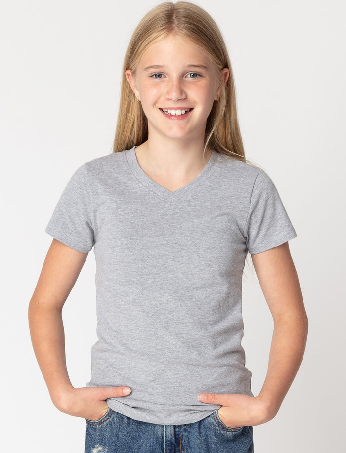 T-shirt à col en V en coton bio