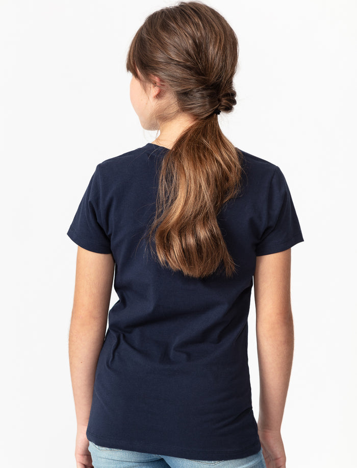 T-shirt à col en V en coton bio