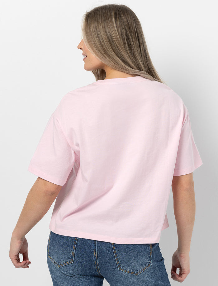 T-shirt col rond à épaules tombantes
