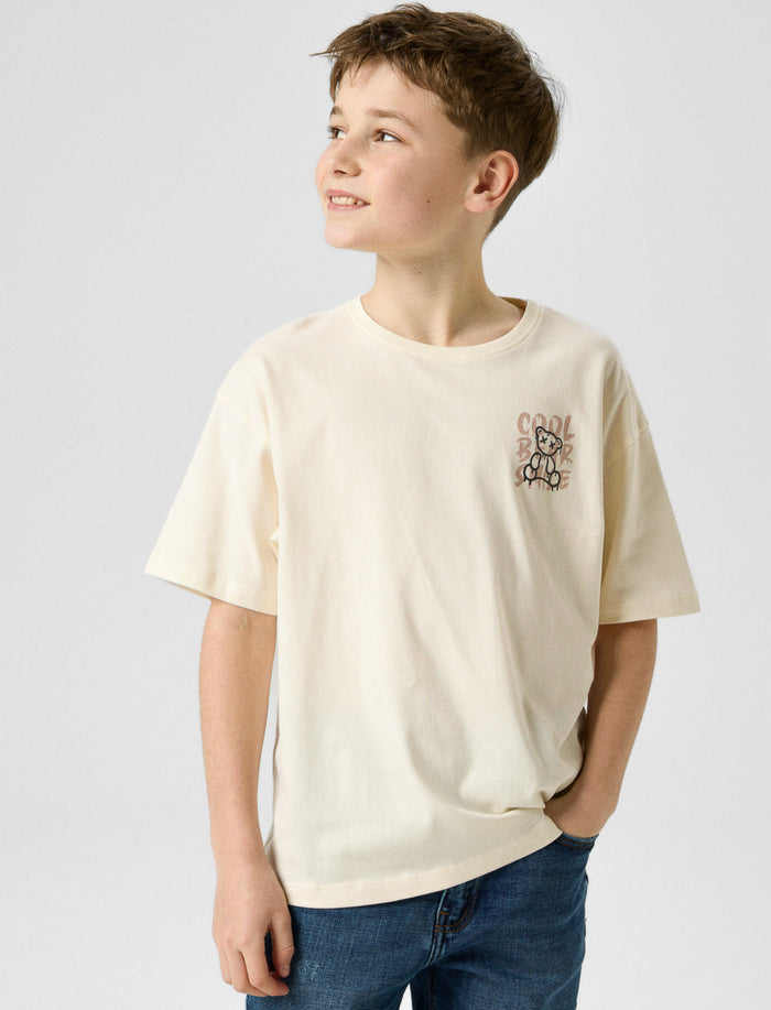 T-shirt imprimé à col rond pour ado garçon
