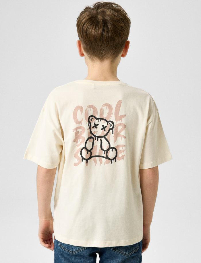 T-shirt imprimé à col rond pour ado garçon