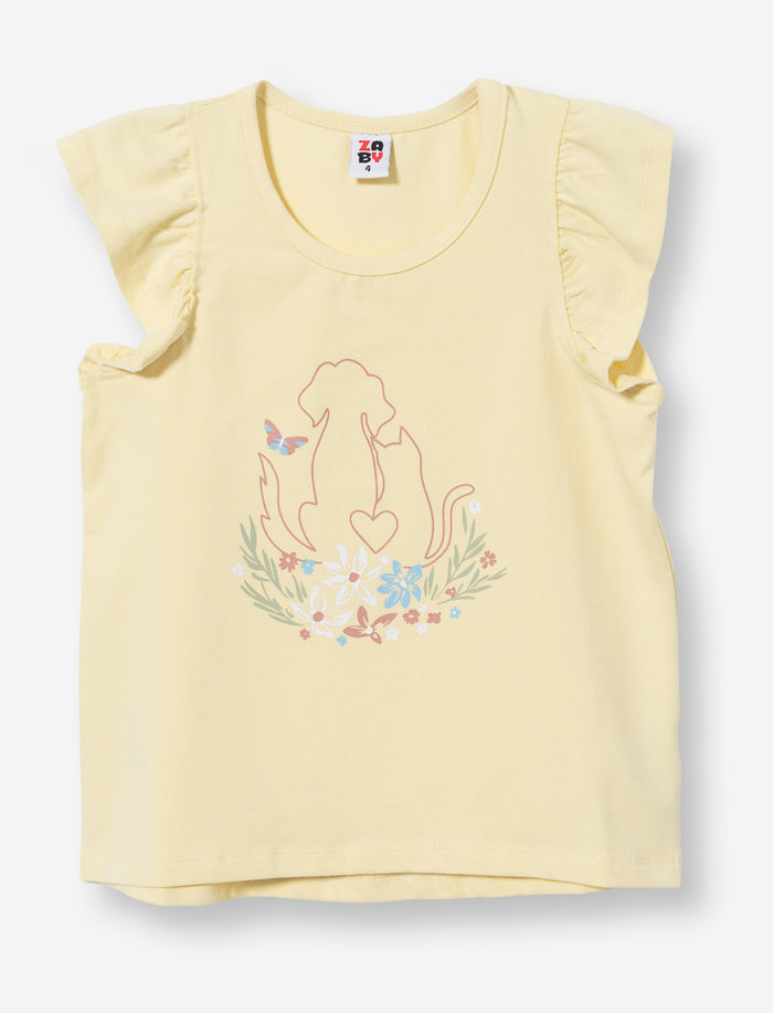 T-shirt imprimé à col rond