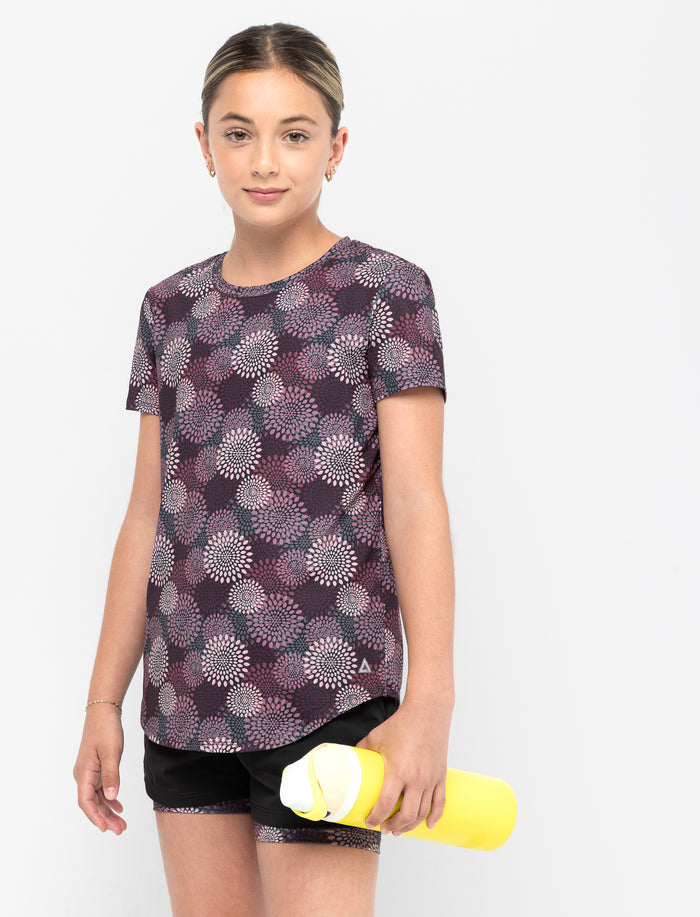 T-shirt imprimé à manches courtes pour fille