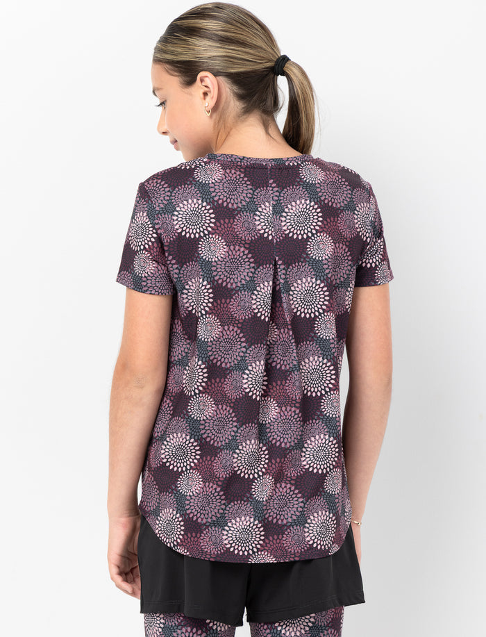 T-shirt imprimé à manches courtes pour fille