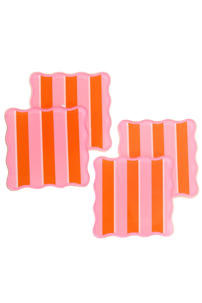 Table Talk Coaster Set - Sicily Stripes - FINAL SALE
