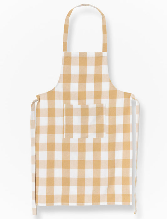 Tablier à carreaux avec poche avant