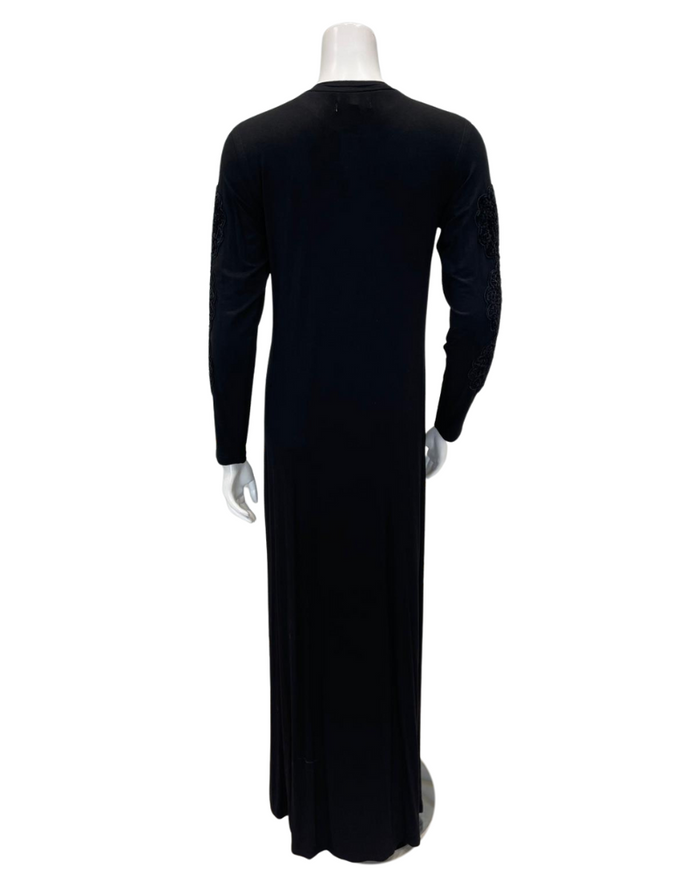 The Star Story 10-888 Dollies Black Modal Button Down Nightgown Myselflingerie.com