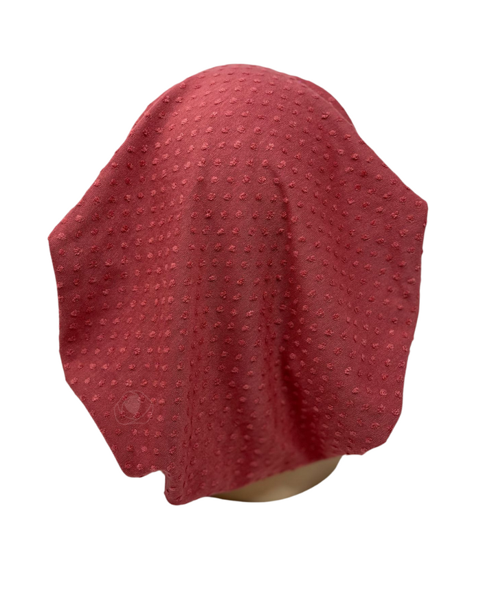 Triple Up BUL957 Mauve Swiss Dots Unlined Pre-Tied Bandanna Myselflingerie.com