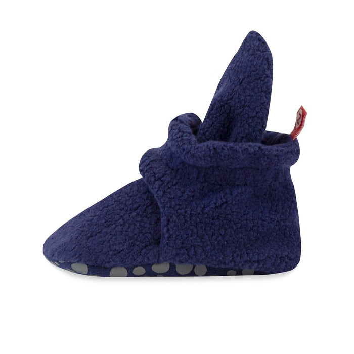 True Navy Cozie Fleece Gripper Bootie - Ali's Wagon