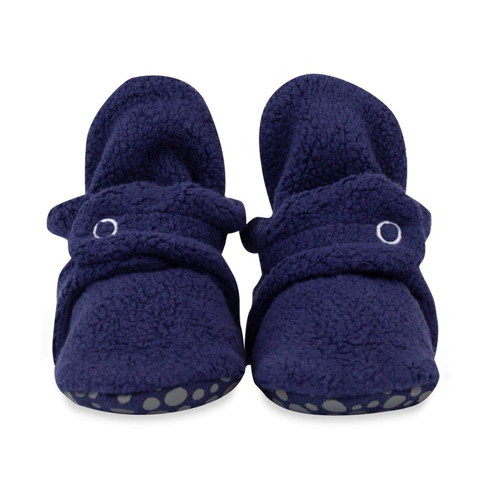True Navy Cozie Fleece Gripper Bootie - Ali's Wagon
