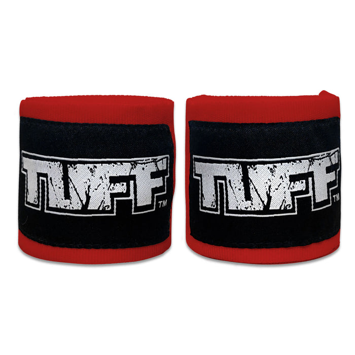 TUFF Hand Wraps Elastic Cotton Red