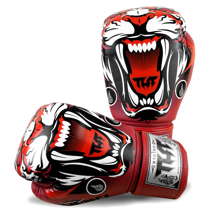 TUFF Muay Thai Boxing Red Tiger Gloves
