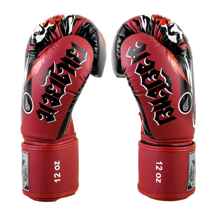 TUFF Muay Thai Boxing Red Tiger Gloves