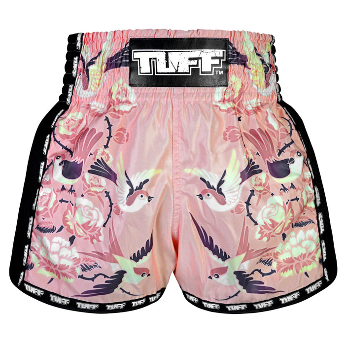 TUFF Muay Thai Shorts Boxing Trunks Retro Style (TUF-MSC123-PNK)