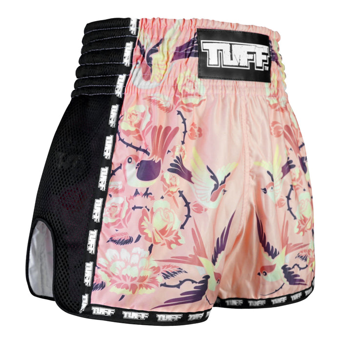 TUFF Muay Thai Shorts Boxing Trunks Retro Style (TUF-MSC123-PNK)