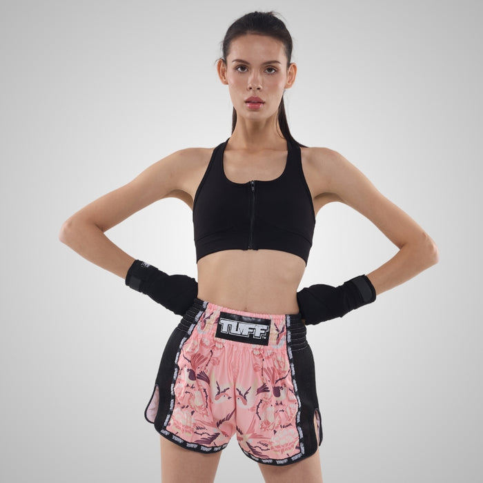 TUFF Muay Thai Shorts Boxing Trunks Retro Style (TUF-MSC123-PNK)