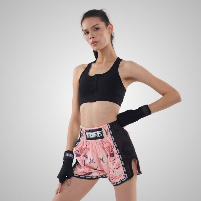 TUFF Muay Thai Shorts Boxing Trunks Retro Style (TUF-MSC123-PNK)