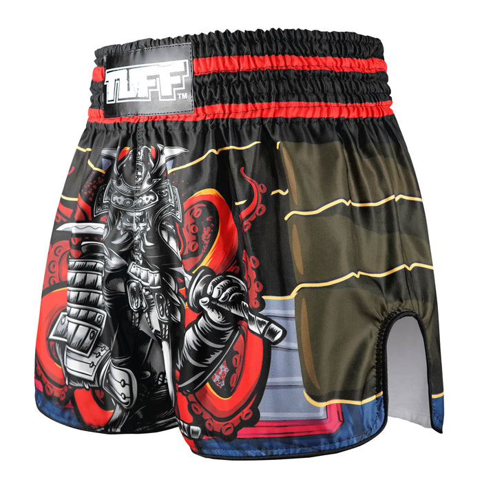 TUFF Muay Thai Shorts Boxing Trunks Retro Style (TUF-RMS101-BRN)