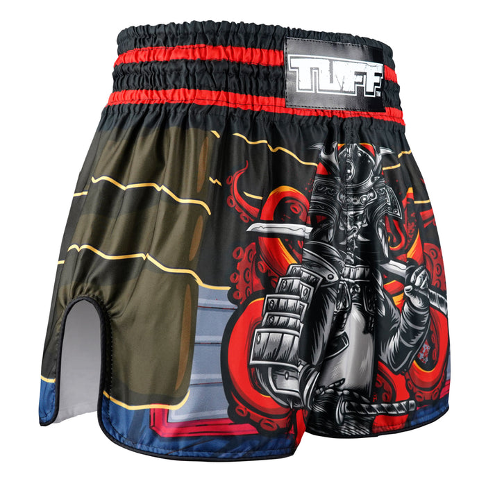 TUFF Muay Thai Shorts Boxing Trunks Retro Style (TUF-RMS101-BRN)