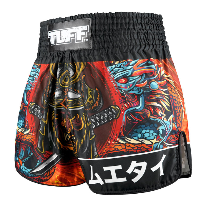 TUFF Muay Thai Shorts Boxing Trunks Retro Style (TUF-RMS103-ORG)