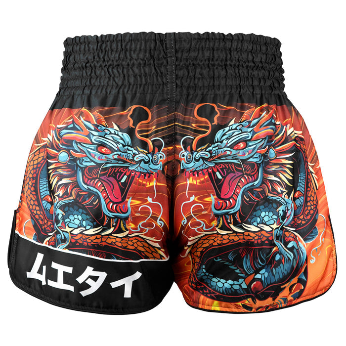 TUFF Muay Thai Shorts Boxing Trunks Retro Style (TUF-RMS103-ORG)