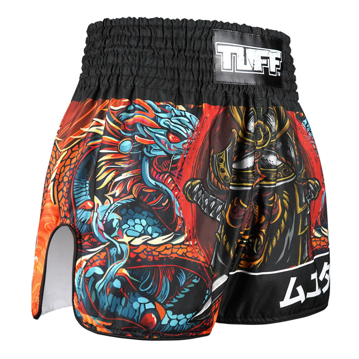 TUFF Muay Thai Shorts Boxing Trunks Retro Style (TUF-RMS103-ORG)