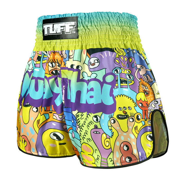 TUFF Muay Thai Shorts Boxing Trunks Retro Style (TUF-RMS107-MTC)
