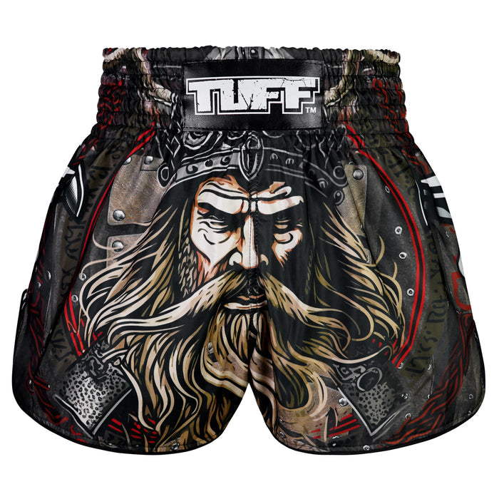 TUFF Muay Thai Shorts Boxing Trunks Retro Style (TUF-RMS120-BRN)