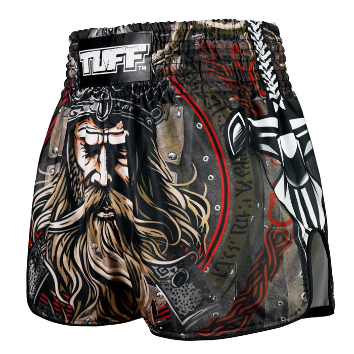 TUFF Muay Thai Shorts Boxing Trunks Retro Style (TUF-RMS120-BRN)