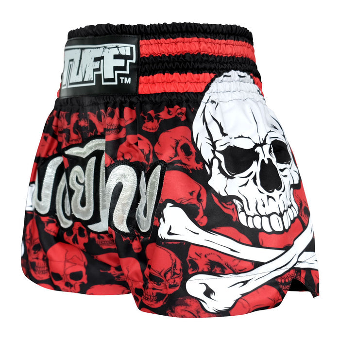 TUFF Muay Thai Shorts Boxing Trunks Traditional Style (TUF-MS620-RED)