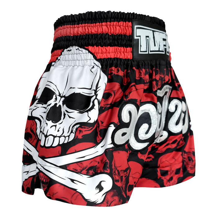 TUFF Muay Thai Shorts Boxing Trunks Traditional Style (TUF-MS620-RED)