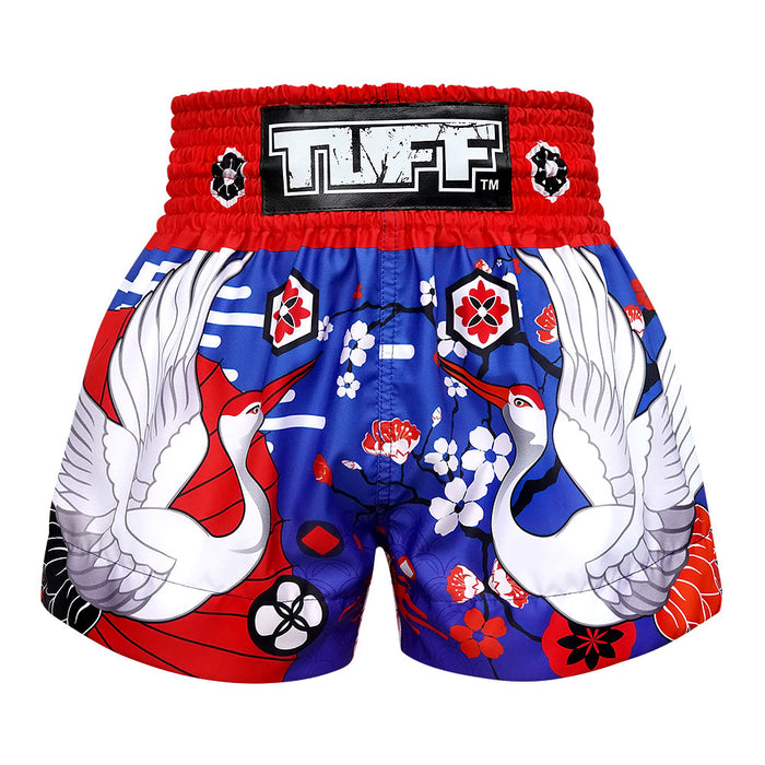 TUFF Muay Thai Shorts Boxing Trunks Traditional Style (TUF-MS639-BLU)