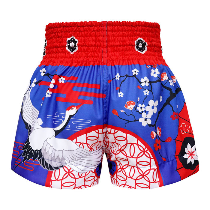 TUFF Muay Thai Shorts Boxing Trunks Traditional Style (TUF-MS639-BLU)