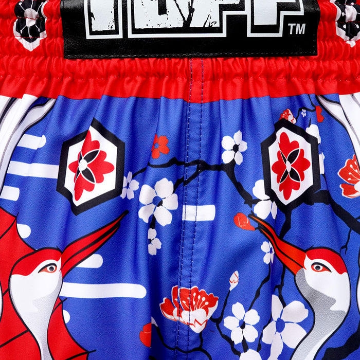 TUFF Muay Thai Shorts Boxing Trunks Traditional Style (TUF-MS639-BLU)