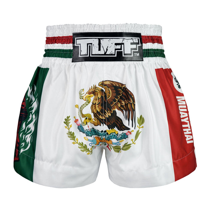 TUFF Muay Thai Shorts Boxing Trunks Traditional Style (TUF-MS667-WHT)