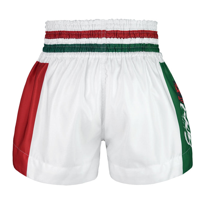 TUFF Muay Thai Shorts Boxing Trunks Traditional Style (TUF-MS667-WHT)