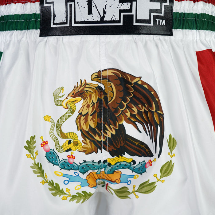TUFF Muay Thai Shorts Boxing Trunks Traditional Style (TUF-MS667-WHT)