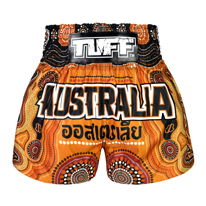 TUFF Muay Thai Shorts Boxing Trunks Traditional Style (TUF-MS668-ORG)