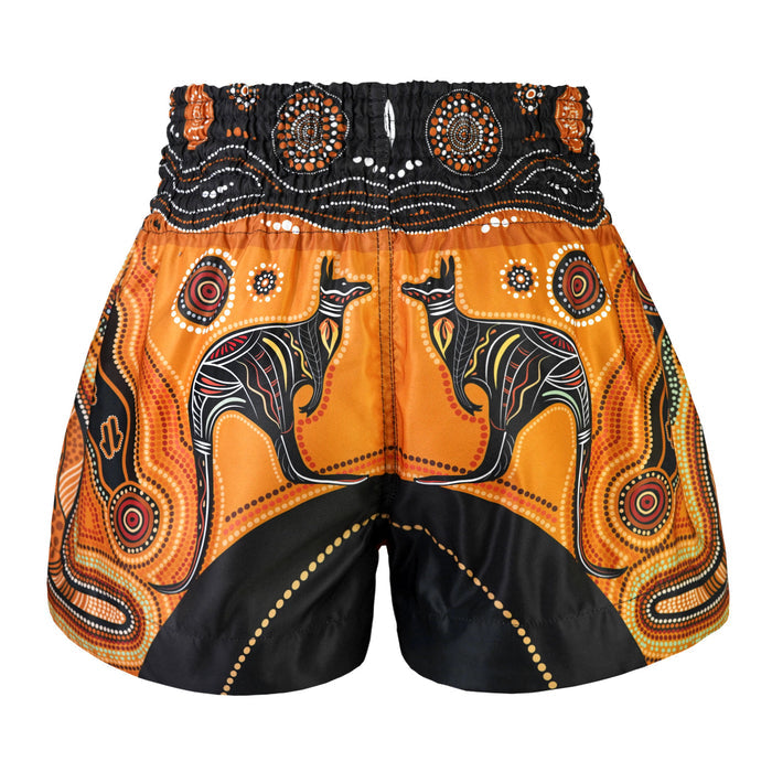 TUFF Muay Thai Shorts Boxing Trunks Traditional Style (TUF-MS668-ORG)