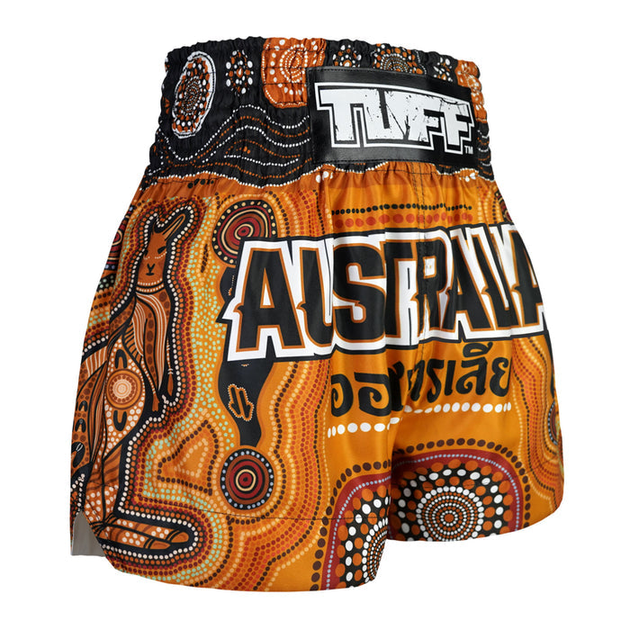 TUFF Muay Thai Shorts Boxing Trunks Traditional Style (TUF-MS668-ORG)