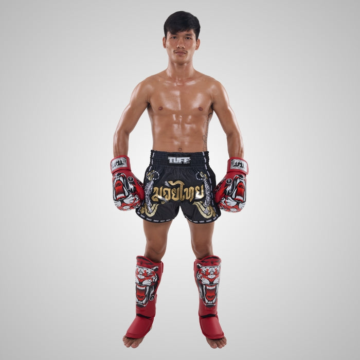 TUFF Red Tiger Shin Guards