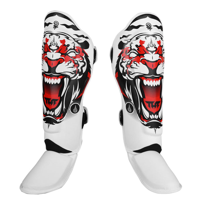 TUFF White Tiger Shin Guards
