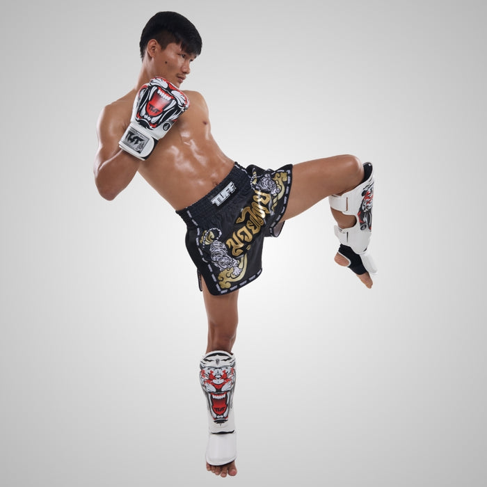 TUFF White Tiger Shin Guards