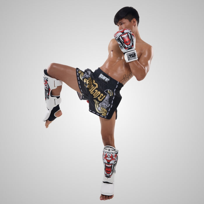 TUFF White Tiger Shin Guards