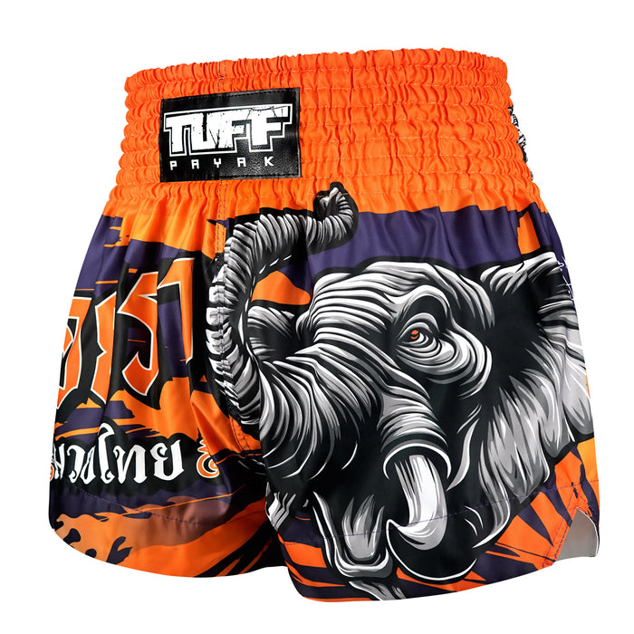 TUFFPAYAK Muay Thai Shorts Boxing Trunks Traditional Style (TPY-MS004-PUR)