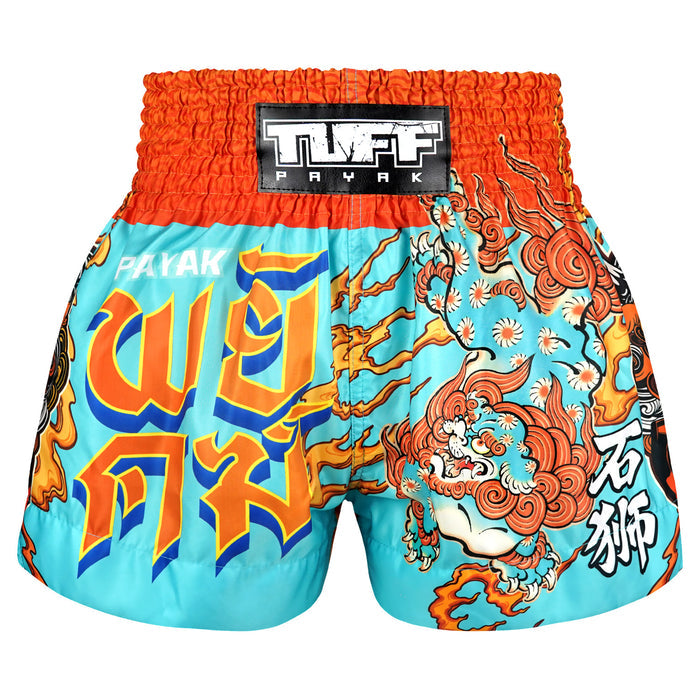 TUFFPAYAK Muay Thai Shorts Boxing Trunks Traditional Style (TPY-MS007-LTB)