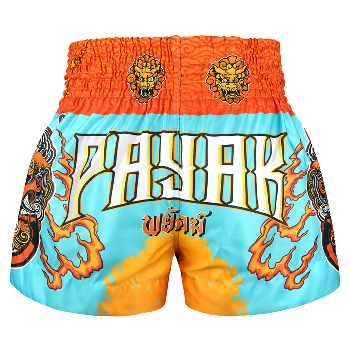 TUFFPAYAK Muay Thai Shorts Boxing Trunks Traditional Style (TPY-MS007-LTB)